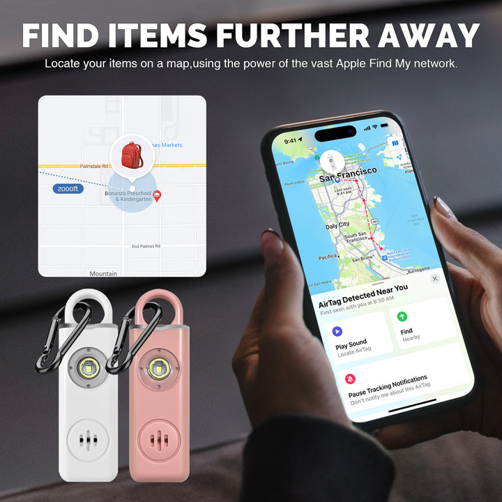 2-in-1 Personal Alarm with Apple Find My Smart Tracking