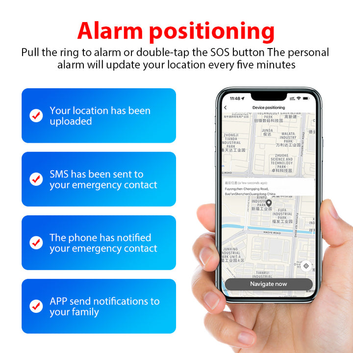 [Tuya Series] Smart Self-Defense Personal Alarm - Remote Emergency Notification to Family