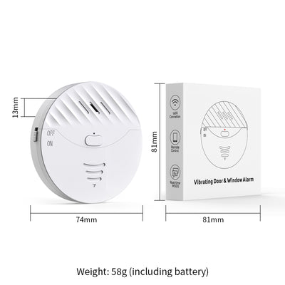 [Tuya Series] WiFi Window Door Vibration & Glass Break Alarm - Smart Home Security System