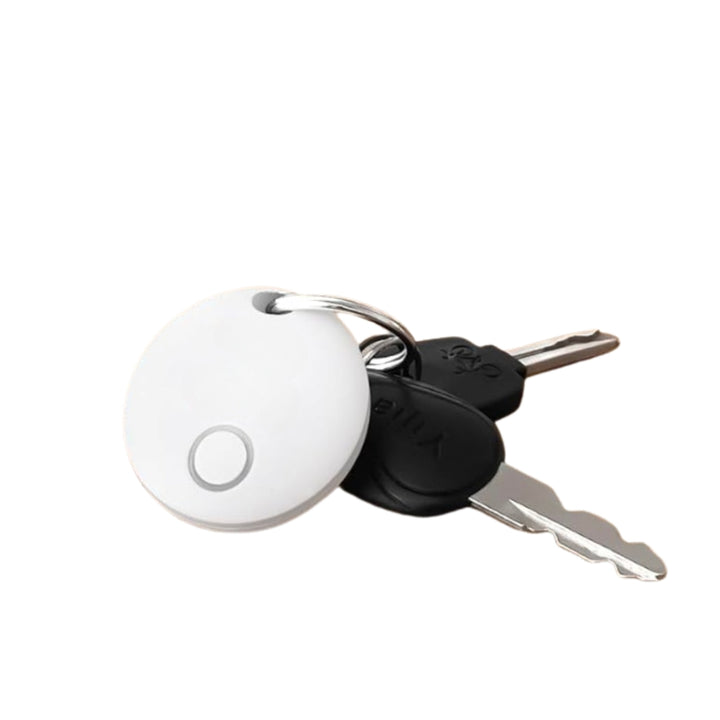 [2 Pack] MFI Certified Smart Bluetooth Tracker Works with Apple Find My (White, iOS only)