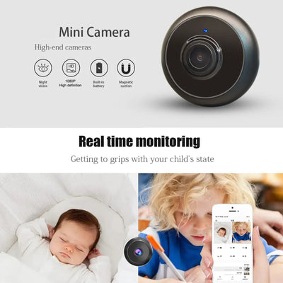 Mini Magnetic Wi-Fi 1080P Security Camera with Night Vision and Motion Detection