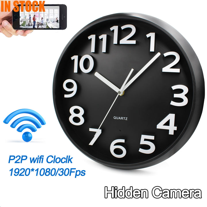 1080p HD WIFI Streaming Wall Clock Nanny Cam