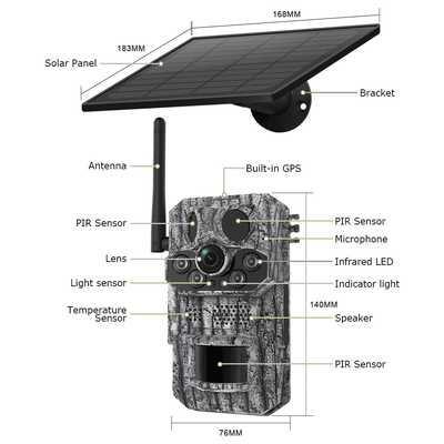 4G Trail Camera with GPS | Solar-Powered 2K/QHD Security