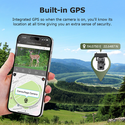 4G Trail Camera with GPS | Solar-Powered 2K/QHD Security