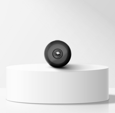 Single Mini Magnetic Wi-Fi 1080P Security Camera with night vision and motion detection, front view.