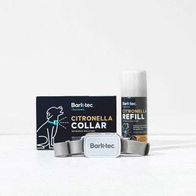  Citronella Spray Collar featuring a citronella spray collar, and spray refill for effective bark control