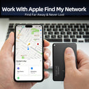 Card-Sized Smart Tracker - Apple Find My, 1-Year Battery, Wireless Charging (iPhone/iOS Only)