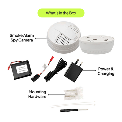 Smoke Detector Alarm Hidden Camera - WiFi Enabled