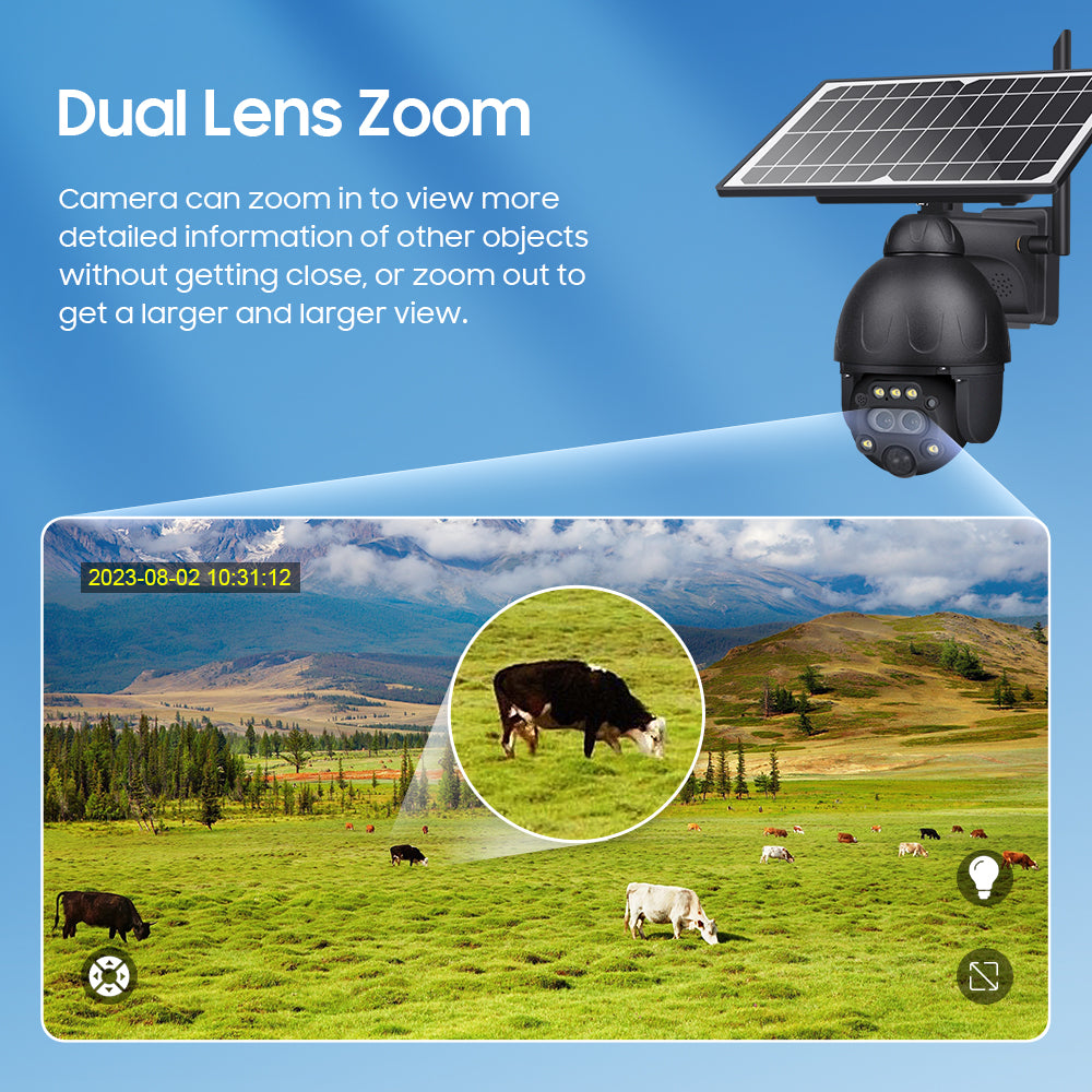 Buy Solar Security Camera 12X Zoom Online | The Spy Store