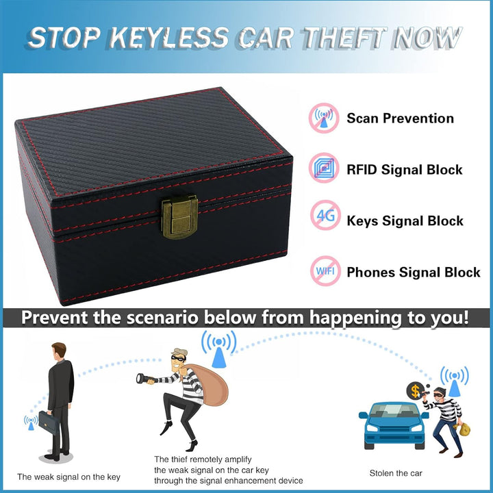 Large Faraday Box With Pouch – Car Key Signal Blocking Box For RFID Key Fobs