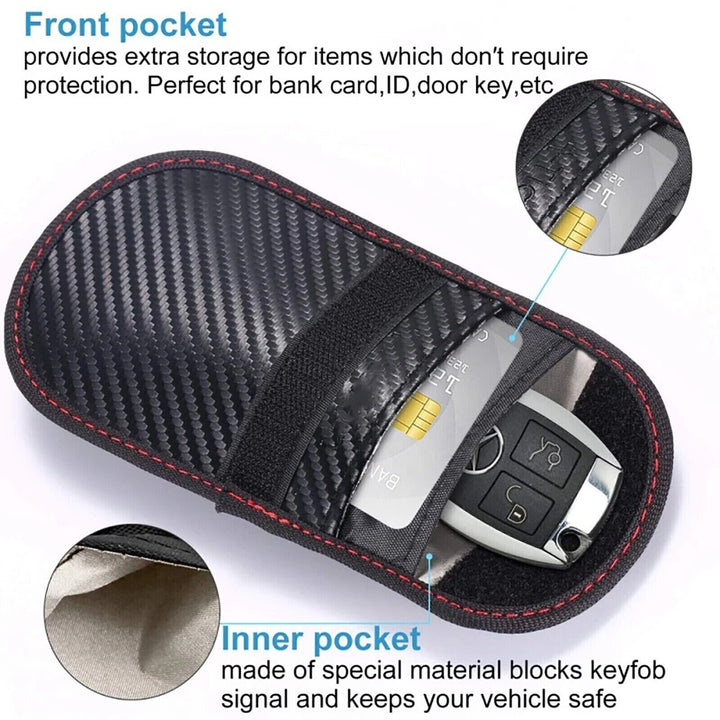 WATER-RESISTANT RF BLOCKING KEY FOB FARADAY POUCH