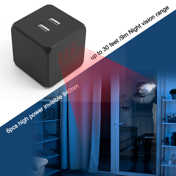 Invisible Mini IR Illuminator USB Charging Cube - Infrared Camera Night Vision Booster