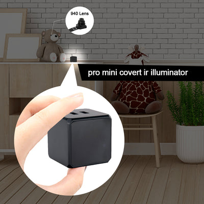 Invisible Mini IR Illuminator USB Charging Cube - Infrared Camera Night Vision Booster