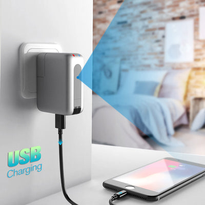 Smart Power Adaptor Camera with Night Vision and Motion Detection (AU Plug)