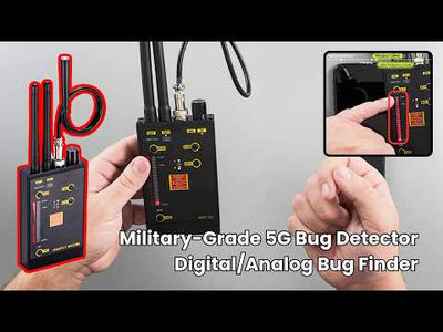 Military-Grade 5G Bug Detector: RF, Hidden Camera, Digital/Analog Bug Finder