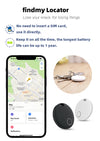 MFI Certified Smart Bluetooth Tracker Works with Apple Find My (White, iOS only)