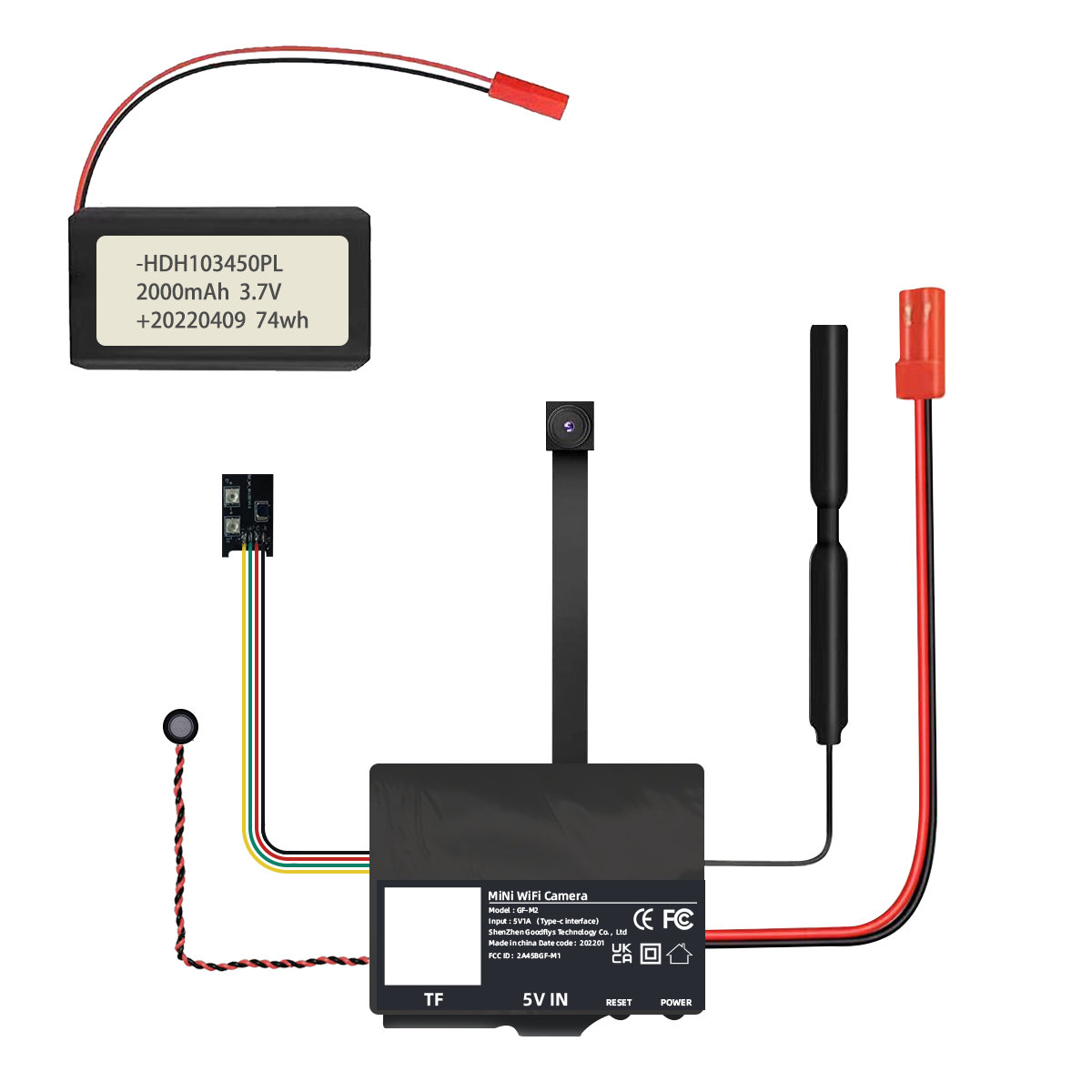 DIY Pinhole Module Wi-Fi Camera with Night Vision - The Spy Store