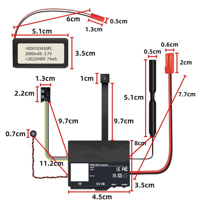 DIY Pinhole Module Wi-Fi Camera with Night Vision and Ultra Long Battery Life