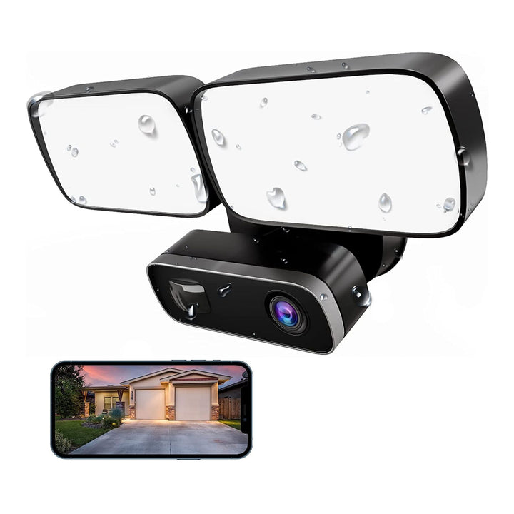 Dual Smart Floodlight with 1080P HD Wi-Fi Camera and Night Vision - The Spy Store