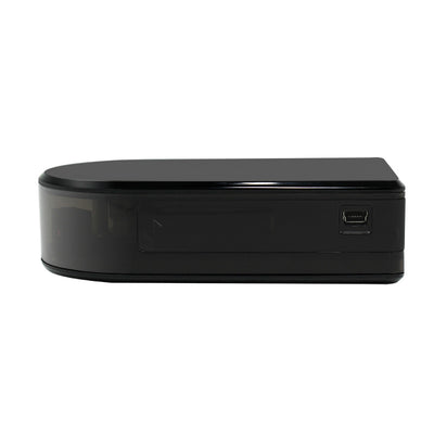 Black Box with Curved End - Side Profile showing Mini USB Connection - The Spy Store