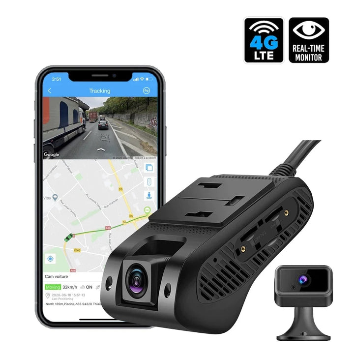 Connected 4G Dashcam CCTV Dual Cameras for Vehicles and Fleets