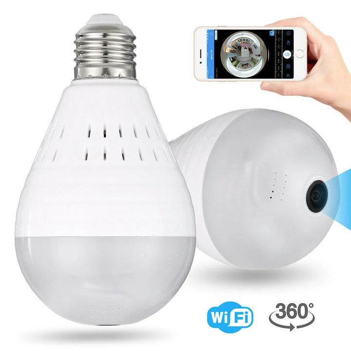 Light Bulb Camera 360° WiFi Surveillance - The Spy Store