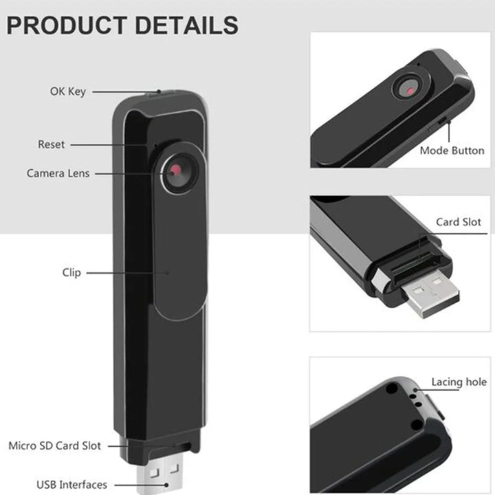 ﻿Mini Body Camera - 1080P Full HD Wide Angle - The Spy Store