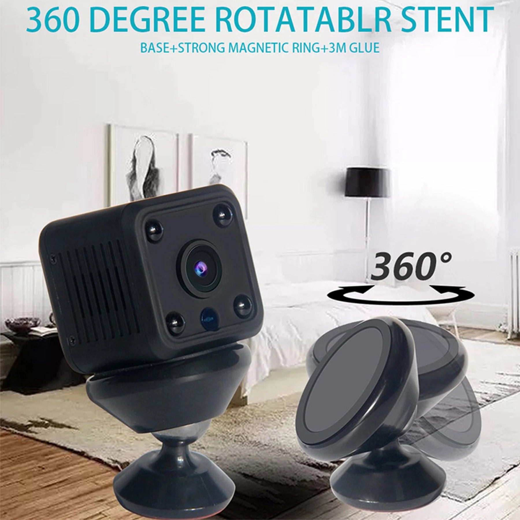 Small cube online security camera