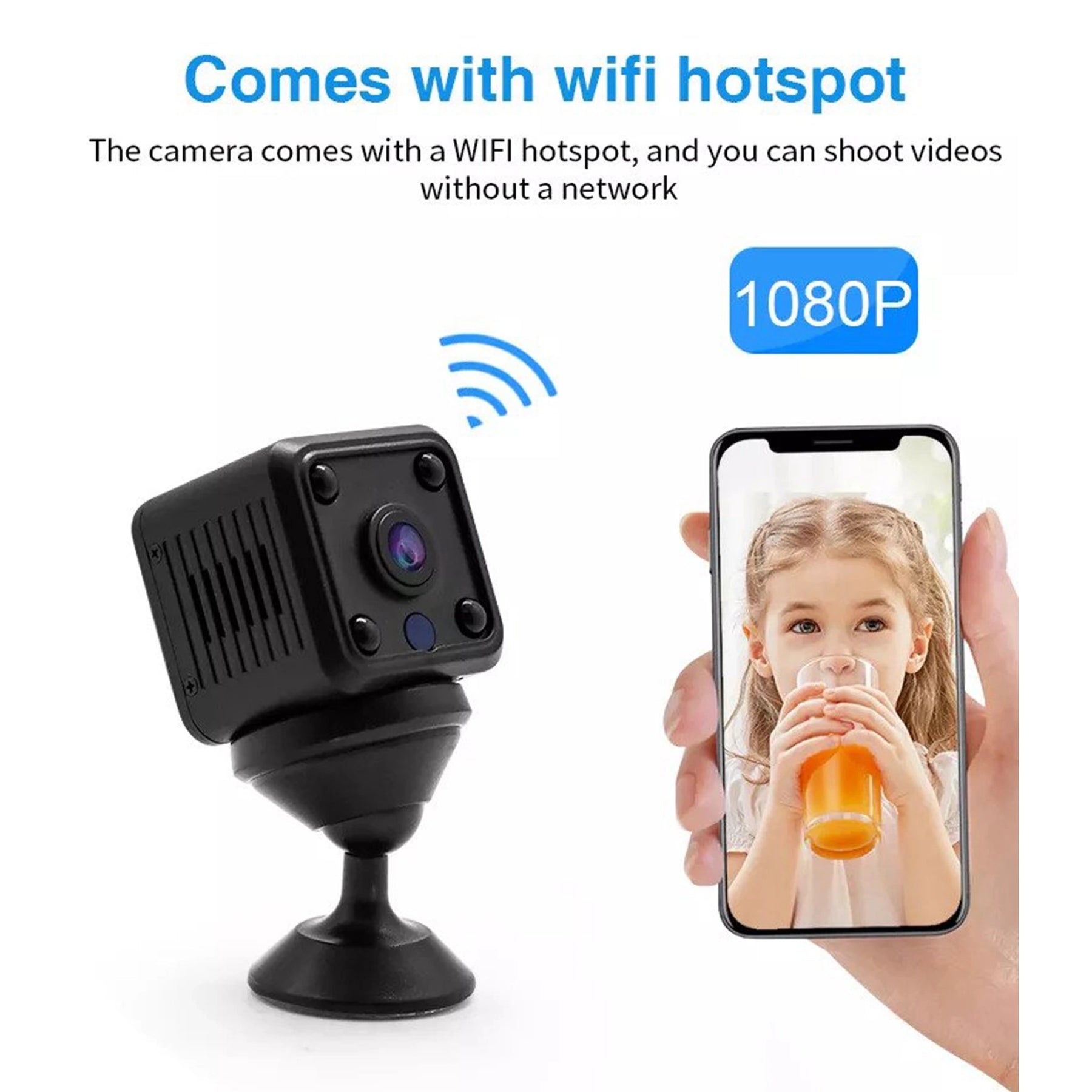 Small cube online security camera