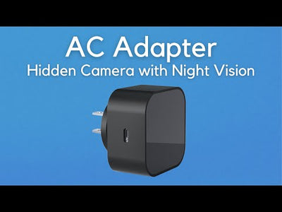 Hidden Camera AC Adapter with Night Vision and Adjustable Lens Angle