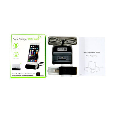 Open product packaging, displaying top-down perspective of product and contents including AC adapter and User Manual.
